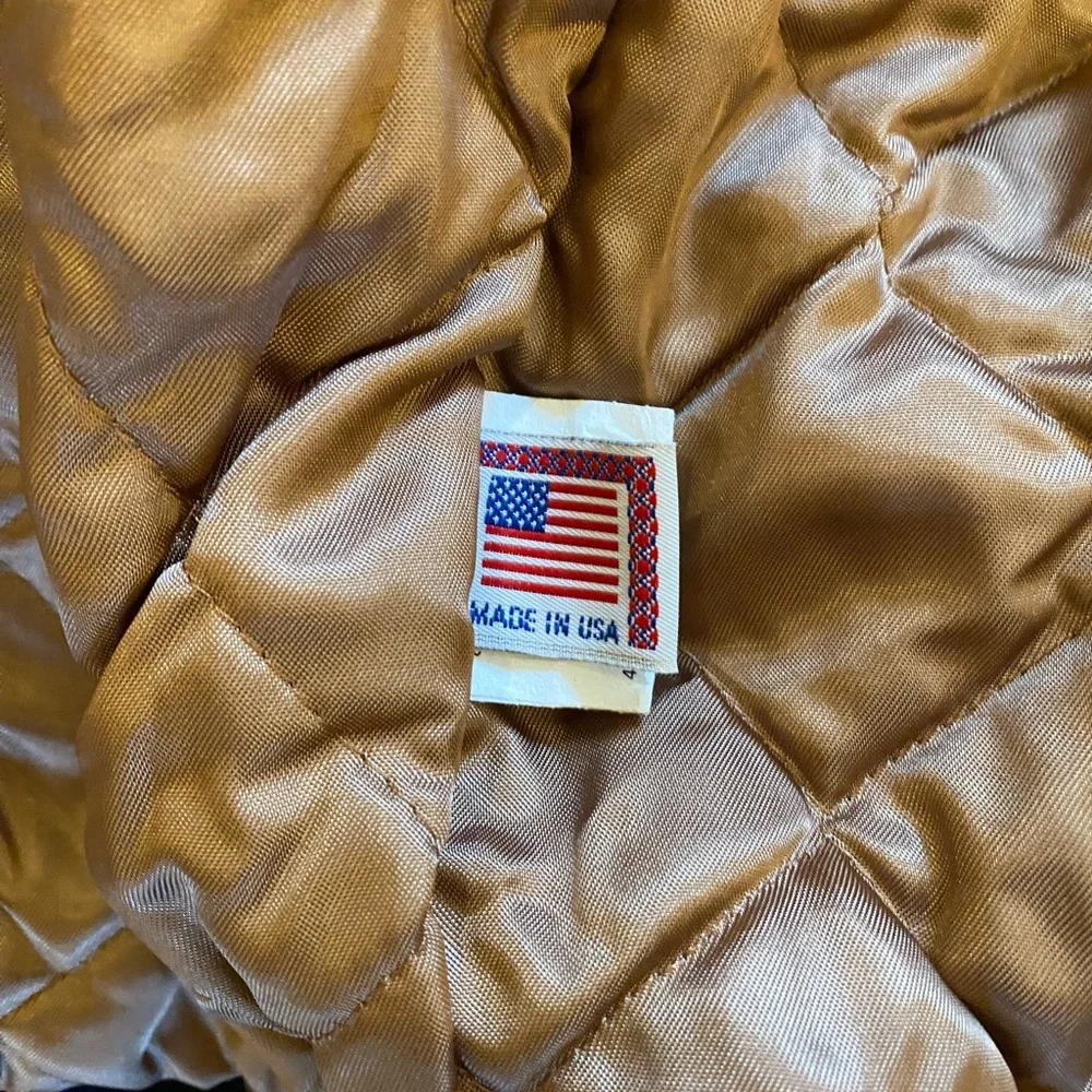 Golden Bear Navy Wool and Brown Leather Varsity Jacket Made in USA Size M - Picture 5 of 5